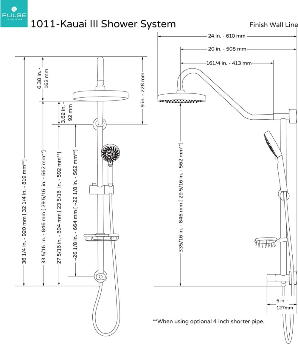 Kauai III Shower System – 1011-III - Pulse ShowerSpas