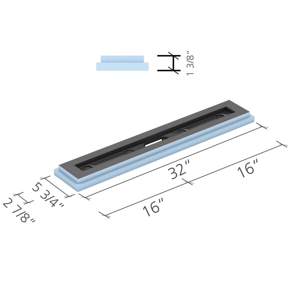 Wedi Fundo Primo Shower Base w/ Click and Seal Drain Unit