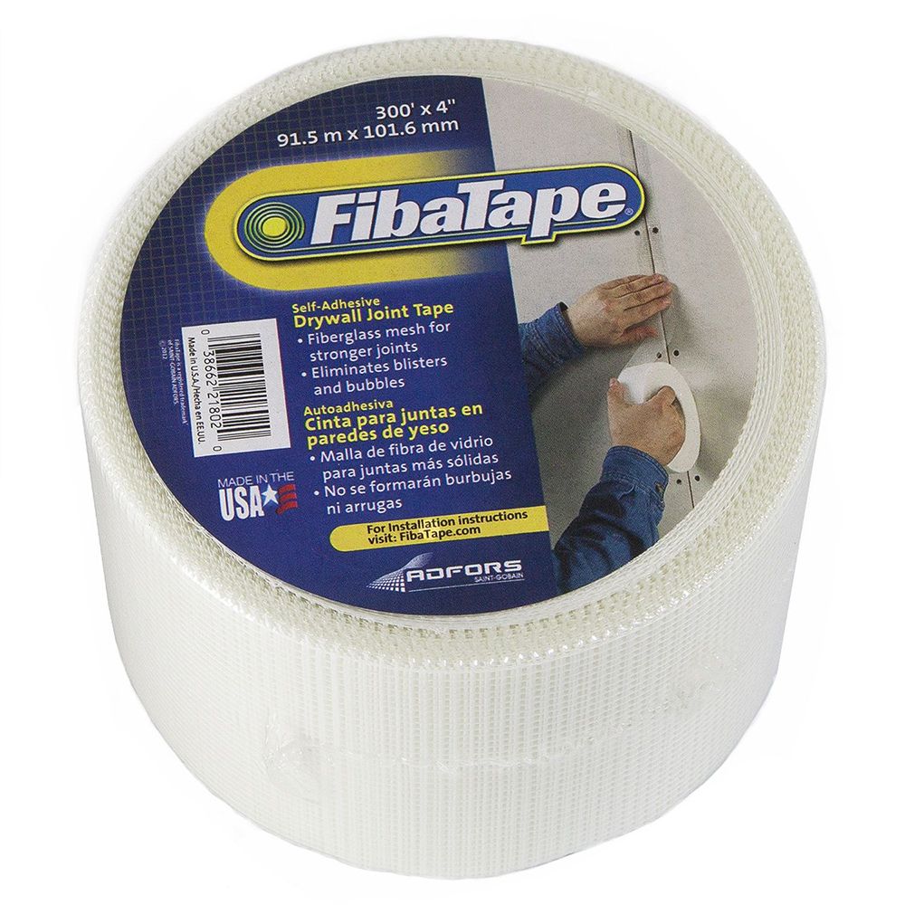 Saint-Gobain Adfors FibaTape Self-Adhesive Mesh Drywall Joint Tape - 300' x 2 Roll
