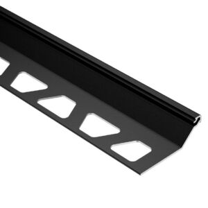Schluter FINEC-SQ Finishing and Edge Protection Profile - 1/2 Matte Black (MGS)